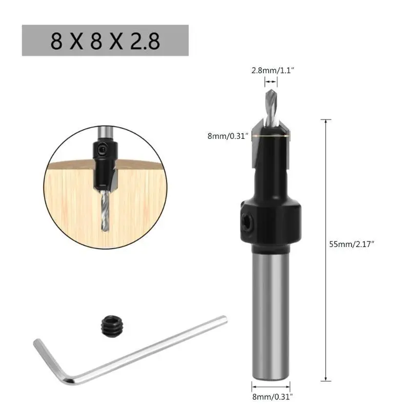 652F CONTERSINK DRILLWIRKING WOODWORKING DRILLING DRILLIN