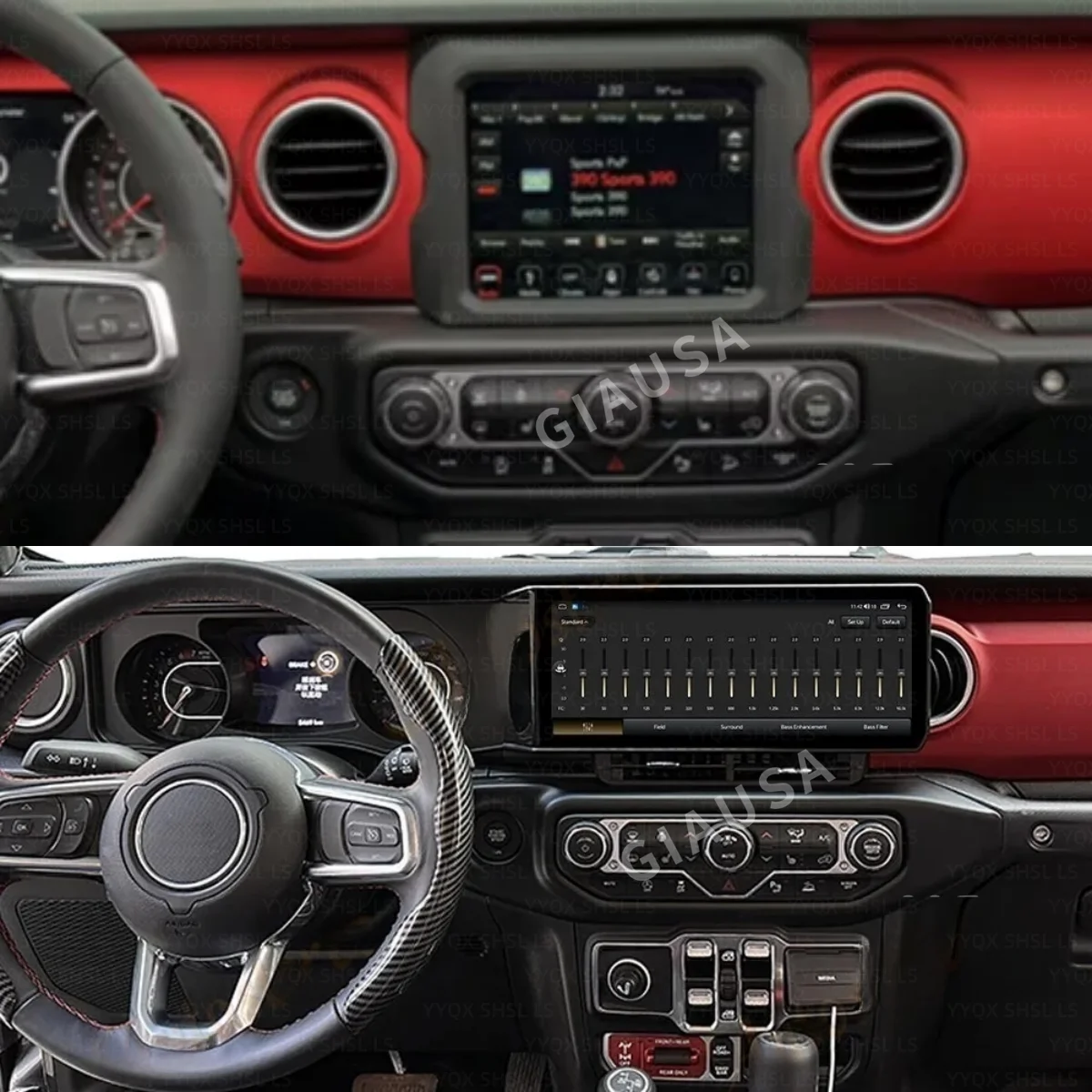 Android 14 For Jeep Wrangler JL 2018-2021 Car Radio Multimedia Player GPS Navigation stereo Wireless  Carplay Android Auto