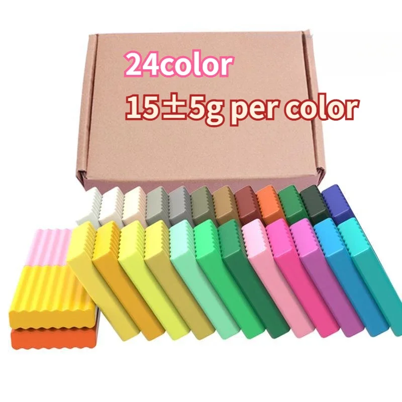 Arcilla polimérica de 24/32/50 colores para niños, juego de herramientas de barro para horno, Juguetes Diy, 15g de cada Color