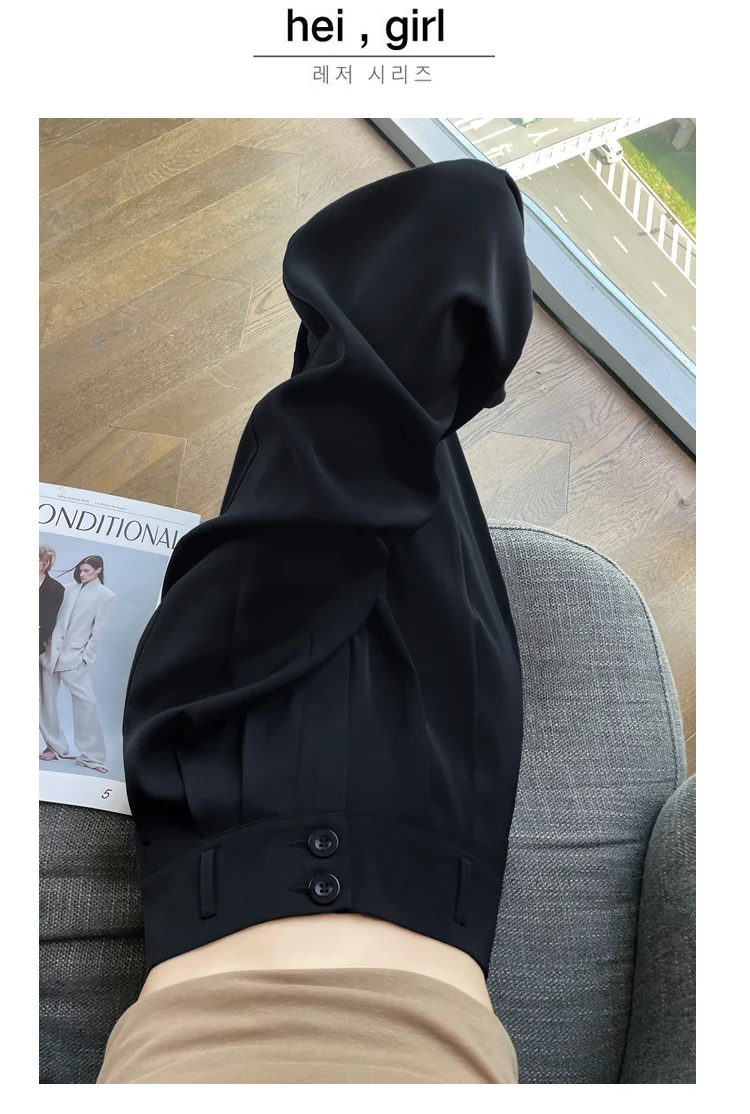 Frauen Lose Frühling Sommer 2024, Neue Hohe Taille Breite Beine Dünne Beiläufige Hosen Koreanische Mode-Trend Weiblichen Anzug Gerade Hosen – Detail 12