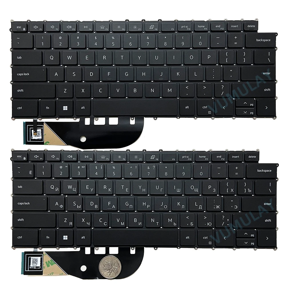 

US/Russian Backlit Keyboard for DELL XPS 15 9500 9510 9520 P91F XPS 17 9700 9710 9720 P92F Precision 5550 5560 5750 5760 0MV93T