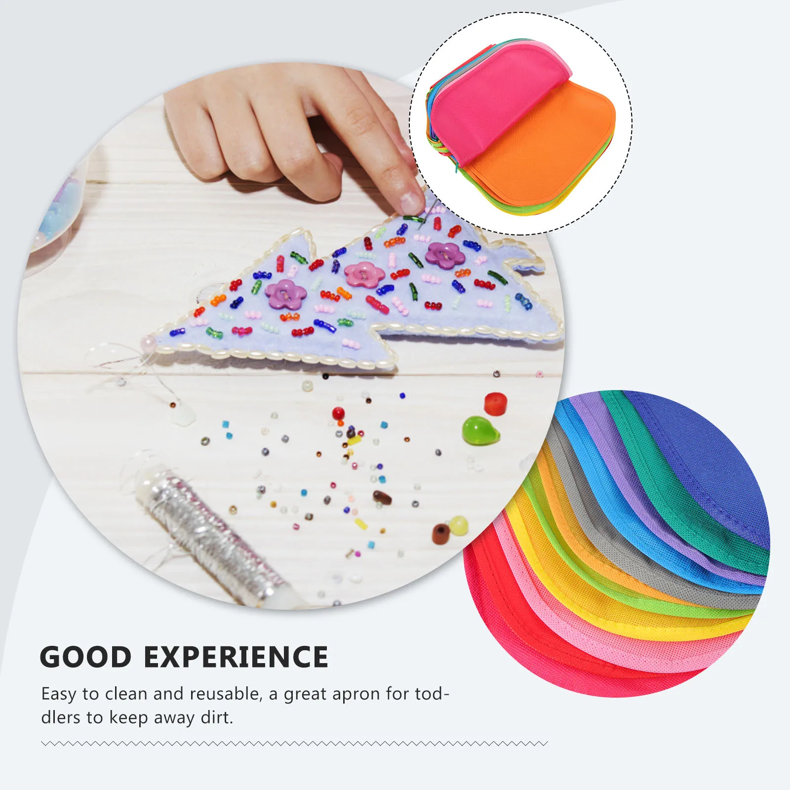 

24Pcs Kids Aprons Non-Woven Fabric Waterproof Children Artist Aprons for Painting Cooking Outdoor Kids Apron Children Apron