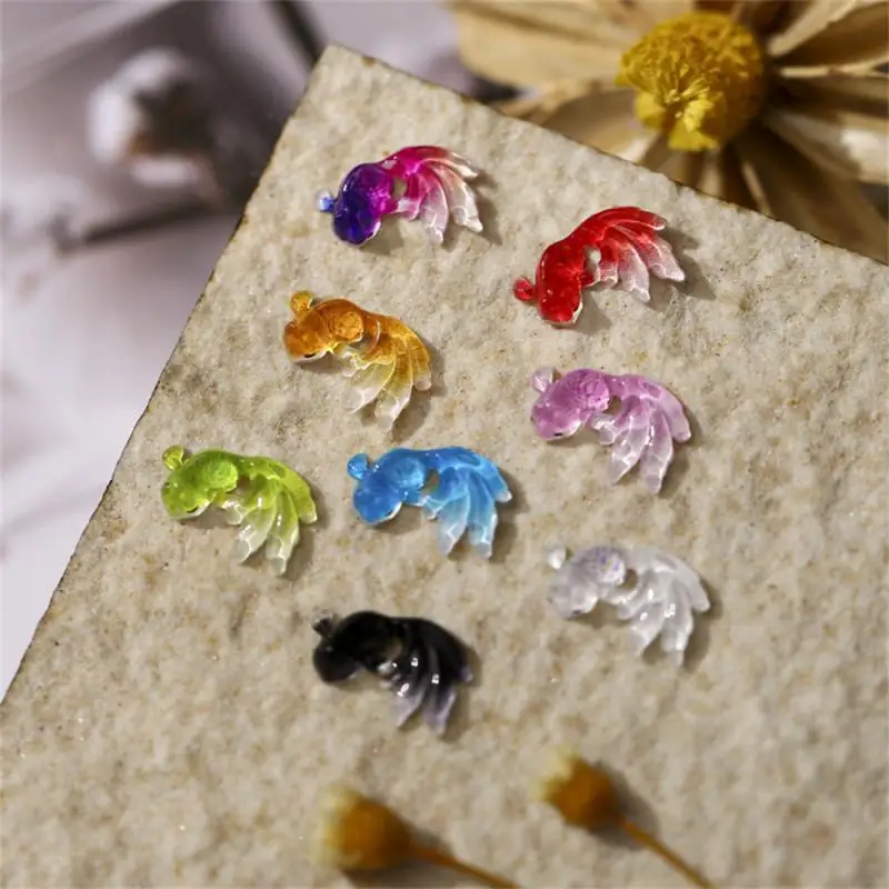 

Nail Ornaments Transparent Jelly Nail Decoration Fish Tail Colorful 3d Painted Nail Decoration Nail Art Nail Goldfish Decoration