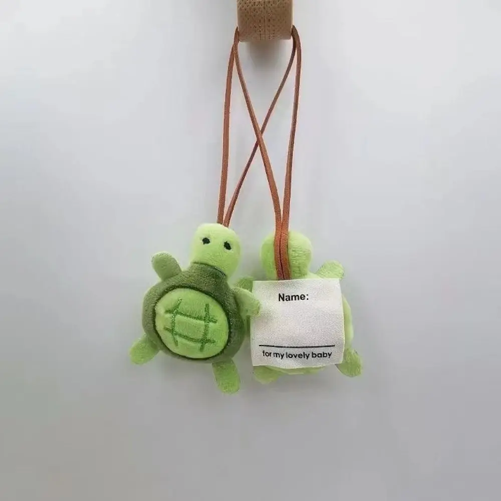 Fashion Cartoon Turtle Plush Keychain Plush Stuffed Toys Bag Name Tag Soft Turtle Brooch Hanging Accessory