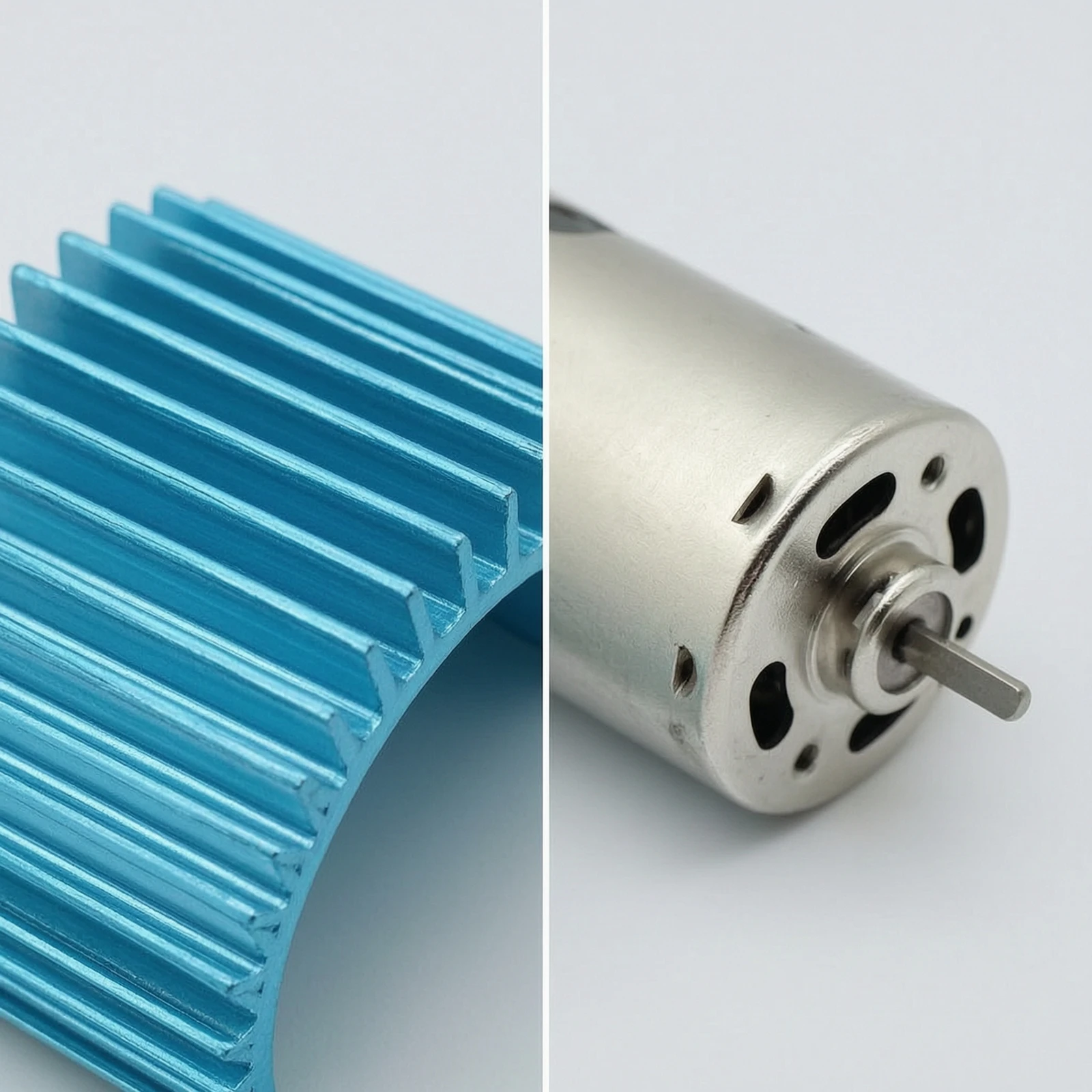 RC Motor with Heat Sink Finned Brushed Motor with Heatsink Aluminum Heat Sink Easy to Install Component Small for Model Builders - view 6