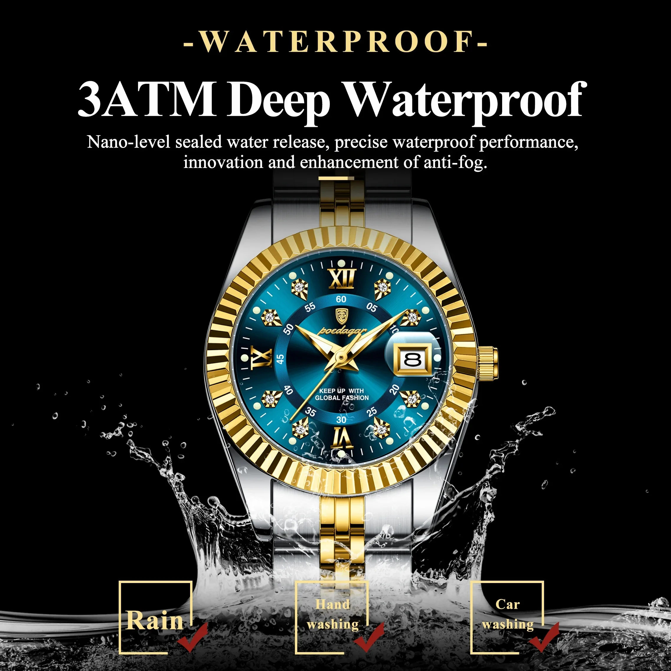 28MM Fashion Quartz Wristwatches Elegante Ladies Watches For Woman Luxury Designer Gold Diamond Watch Women Gifts Reloj Mujer