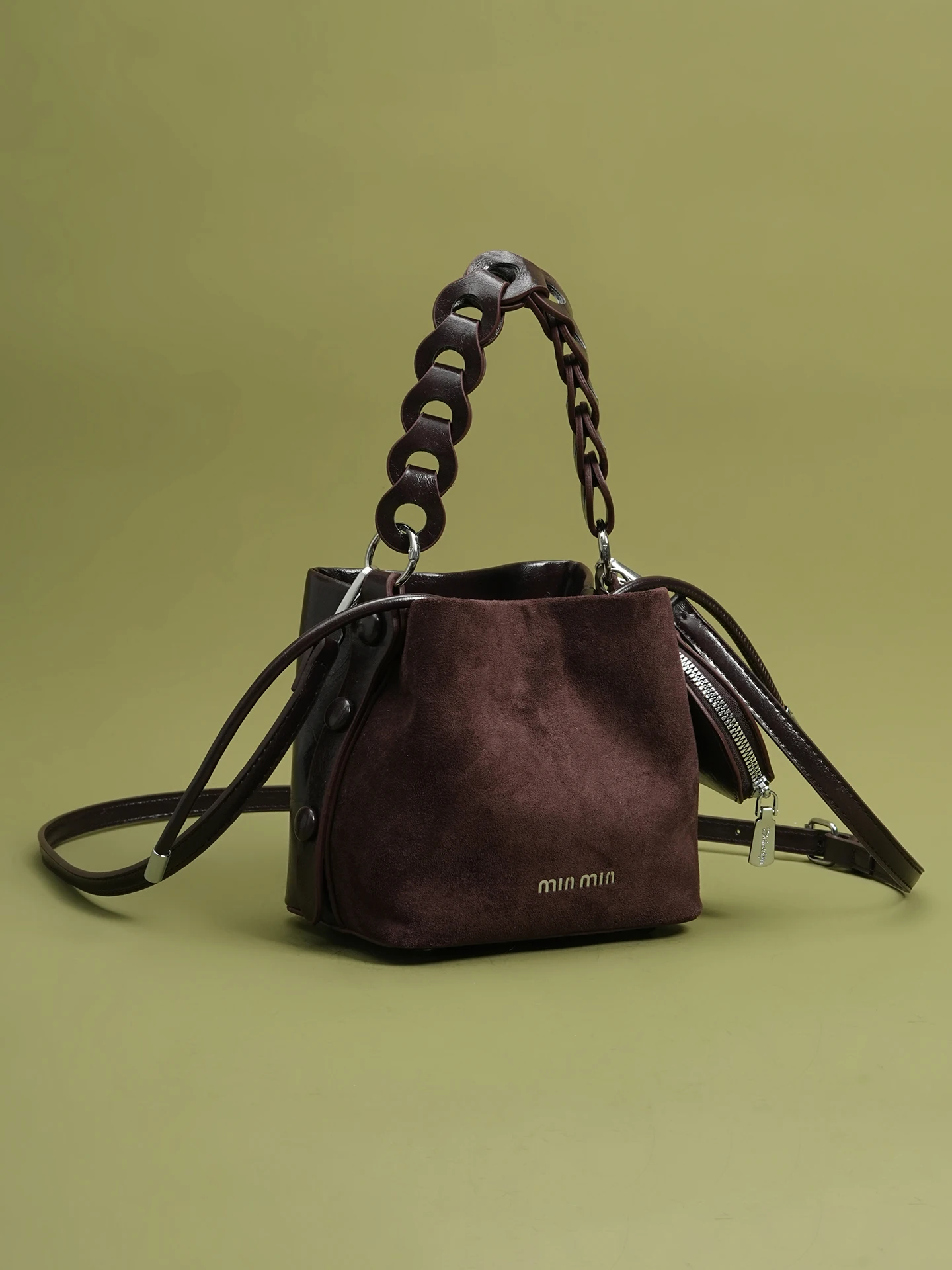 

Winter Women Frosted Leather Bucket Shoulder Bag High-end Trend Casual Handbags bucket bag Daily Commuting Crossbody Bags