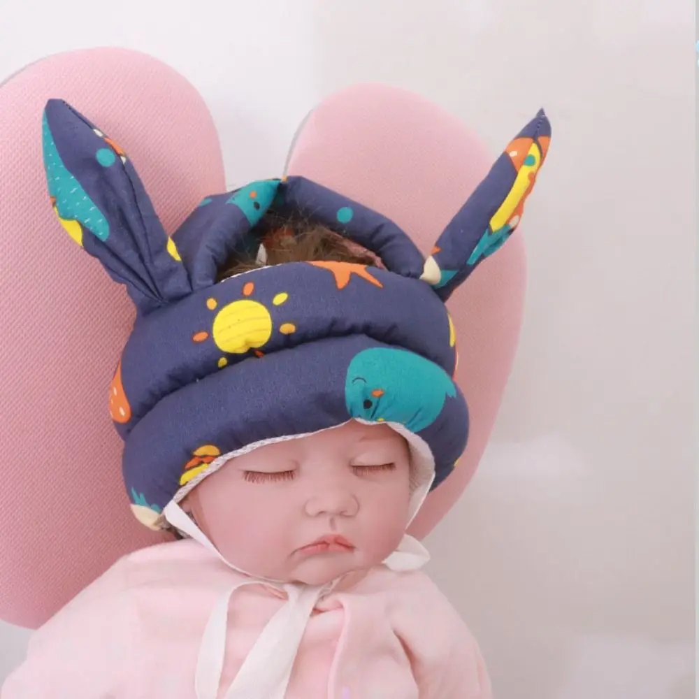

Cute Cartoon Baby Safety Helmet Rabbit Ears Anti-fall Infant Protection Hat Learns To Walk Headgear Anti-crash Toddler Cap Boys