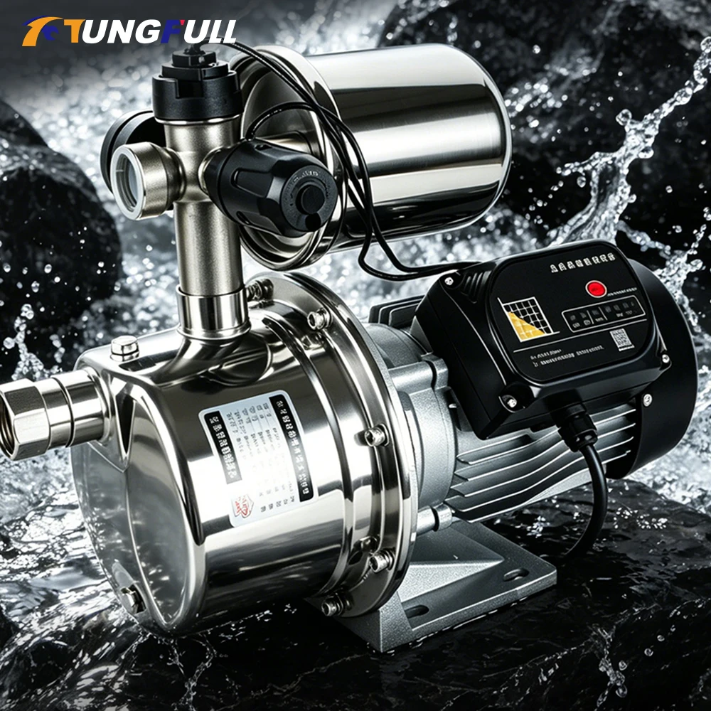 

TUNGFULL Stainless Steel Jet Pump Automatic Self-Priming High Pressure Water Booster Low Noise Home Garden Industrial Pump
