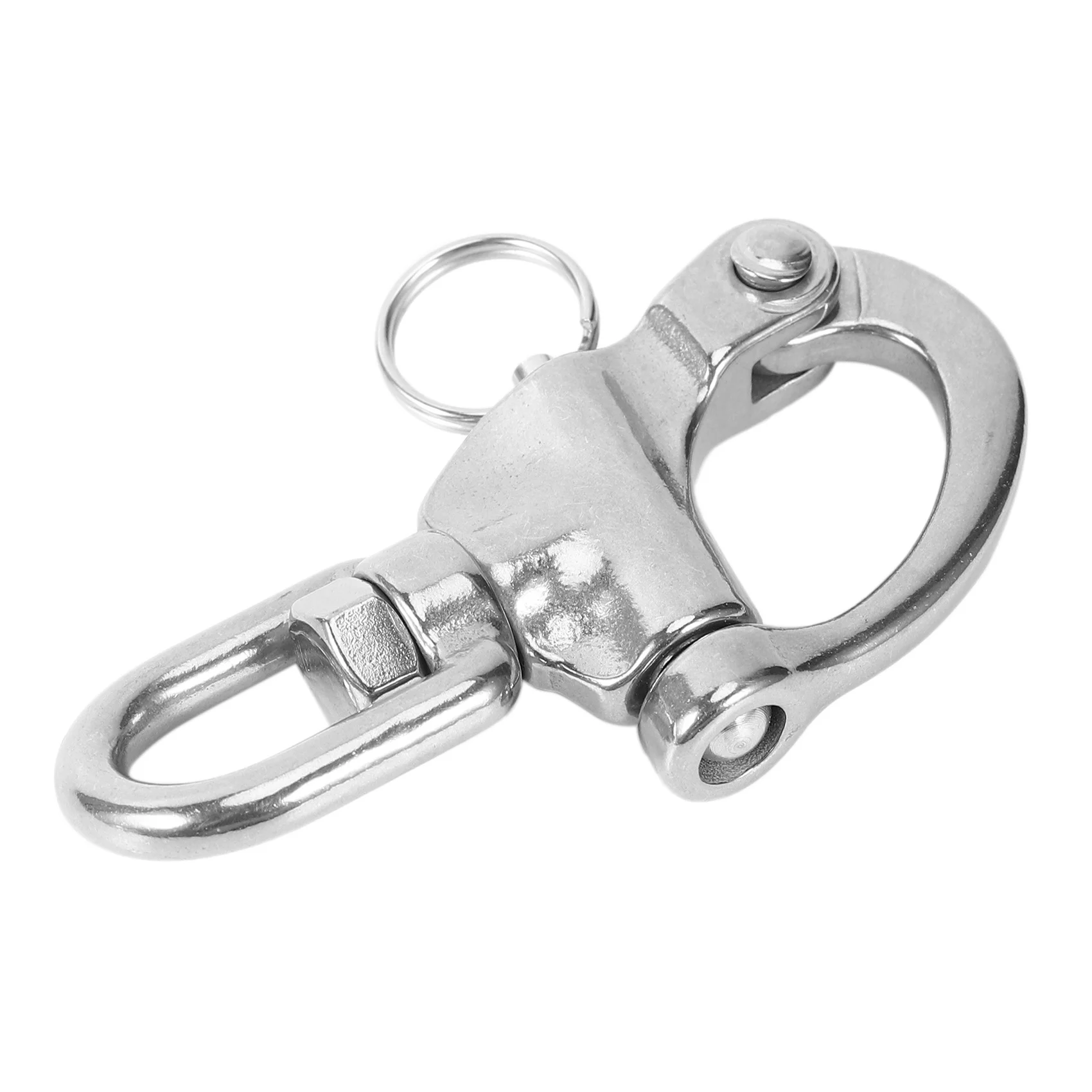 316 Stainless Steel Swivel Shackle Quick Release Boat Anchor Chain Eye Shackle Swivel Snap Hook for Marine Architectural 87mm