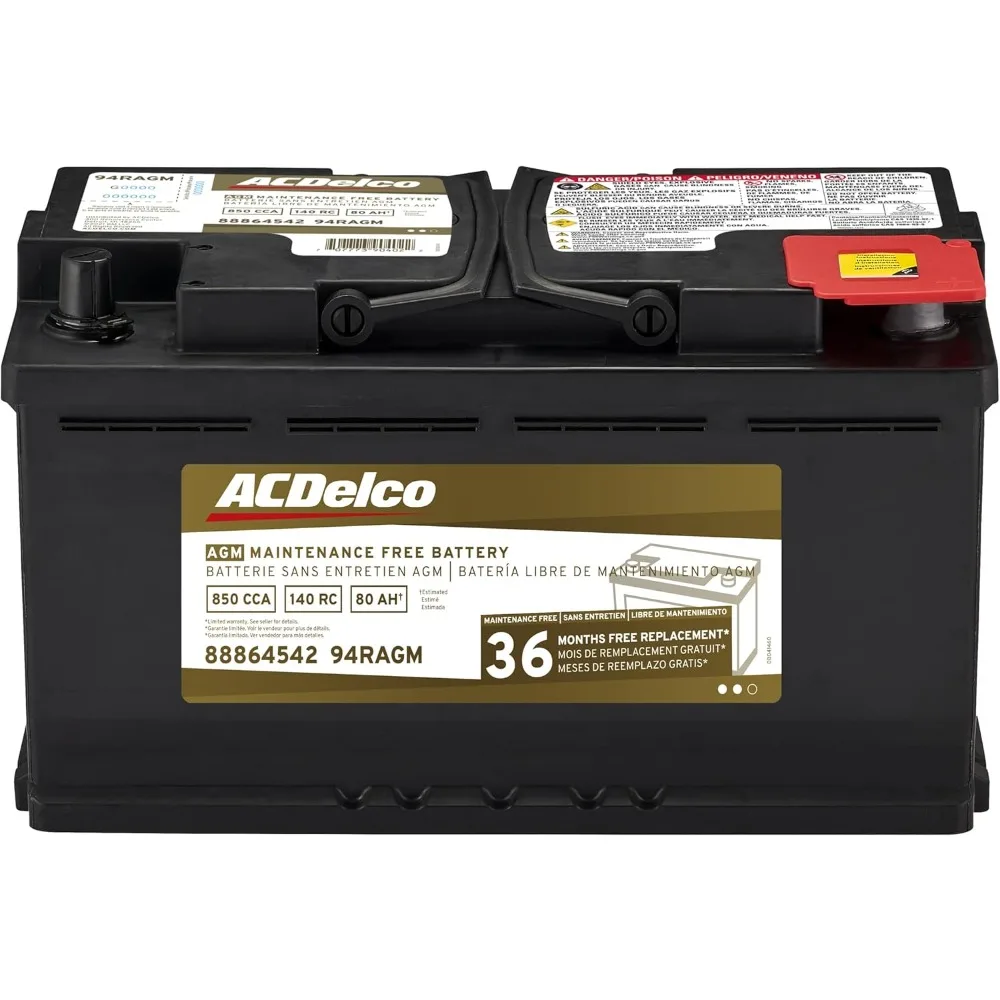 

ACDelco Gold 94RAGM (88864542) 36 Month Warranty AGM BCI Group 94R Battery