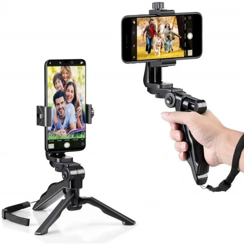 Phones Handheld Stabilizer Ergonomic Selfie Stick Tripod Bluetooth-compatible Smartphone Tripod Grip Stabilizer For IOS Android