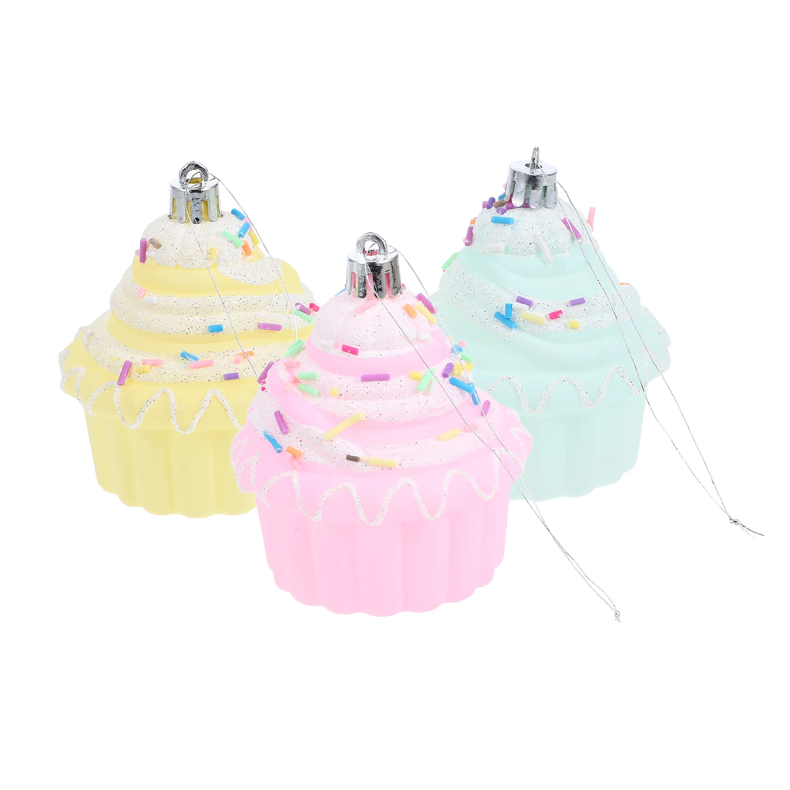 

3 Pcs Cake Accessories Candy Decorations Outdoor Artificial Dessert Bakery Ornaments Cane Tree Simulation Man