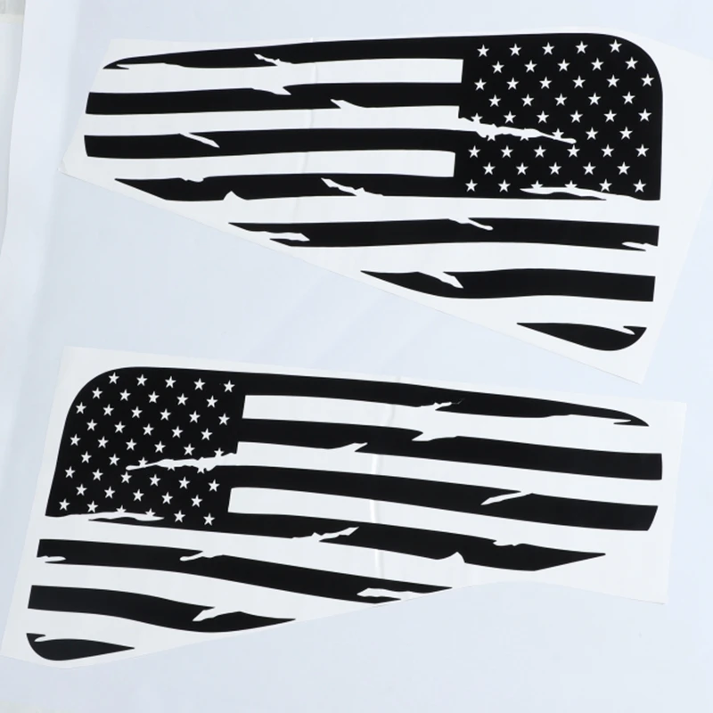 ABHX-Window Decal Rear Window Distressed Flag Sticker For Ford Mustang 2008 2009 2010 2011 2012 2013 2014 - view 4