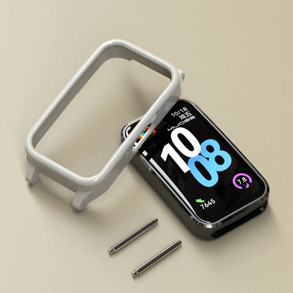 화웨이 밴드 10 9 8 스마트 팔찌 14mm 커넥터 손목 밴드 DIY 하프 팩 프레임 쉘에 대한 보호 케이스