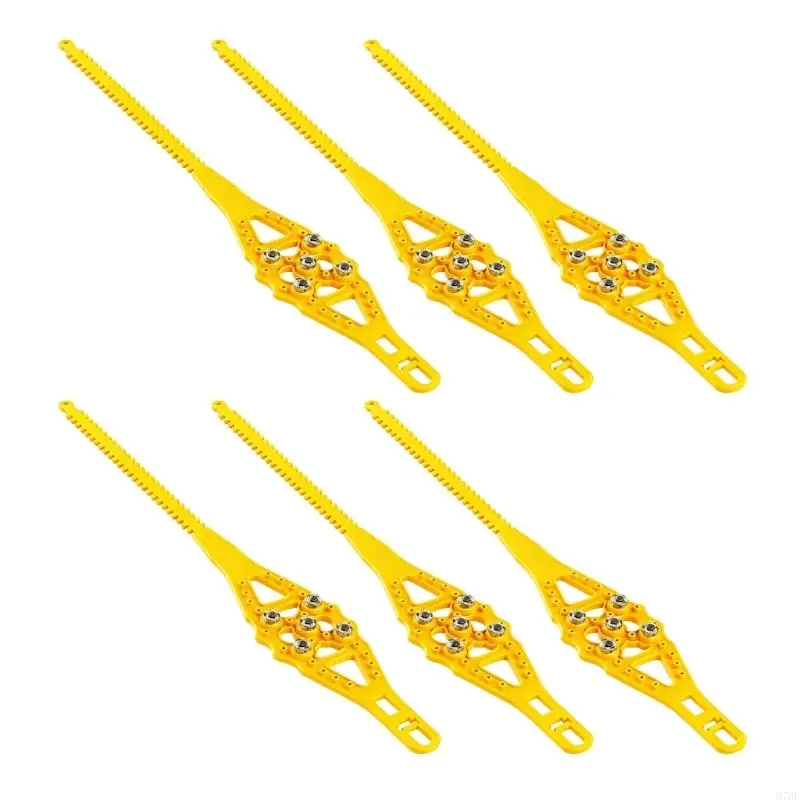 M76E Vehicle Tire Chain, Adjustable Rubber Fastening Design with Metal Centers for Temporary Use on Slippery Surfaces