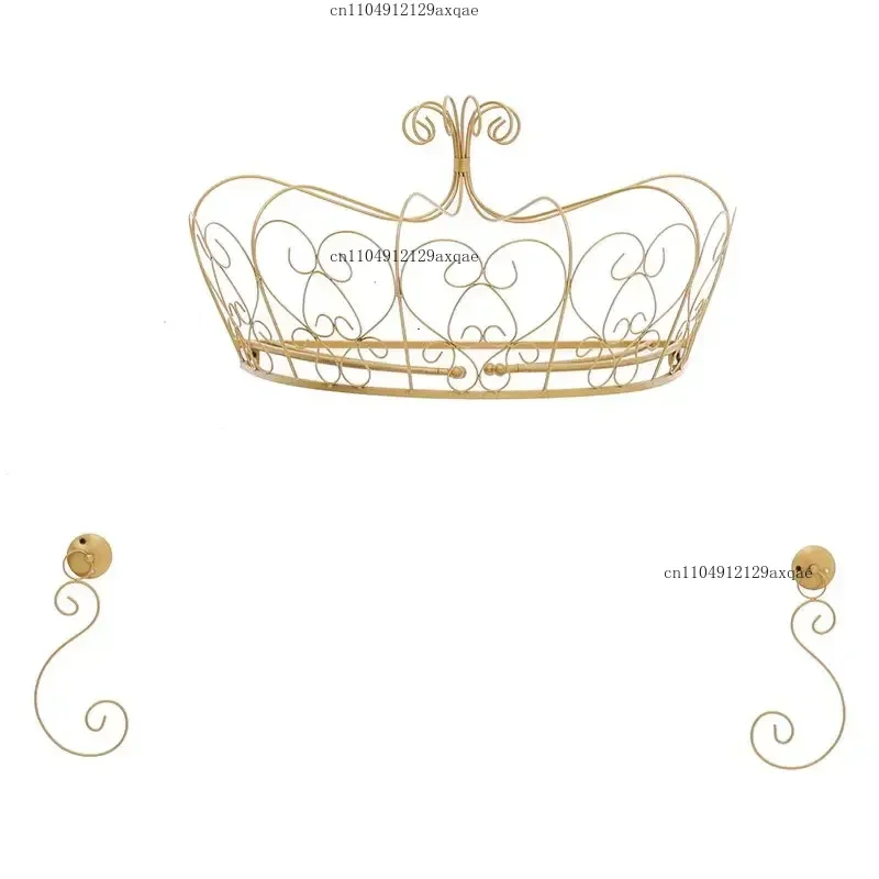 Curtain Fabric Display Mosquito Net Rack with Hook Bed European Girl Children Bedside Decorative Crown