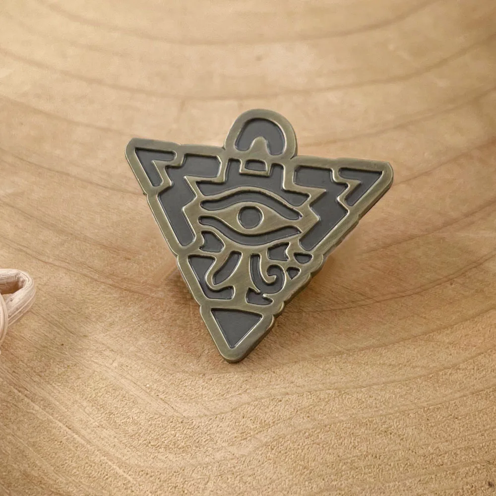 Millennium Puzzle Brooch Yu-Gi-Oh! Metal Badge Pyramid Puzzle Lapel Pin Millennium Artifact Accessories Collector'S Gift