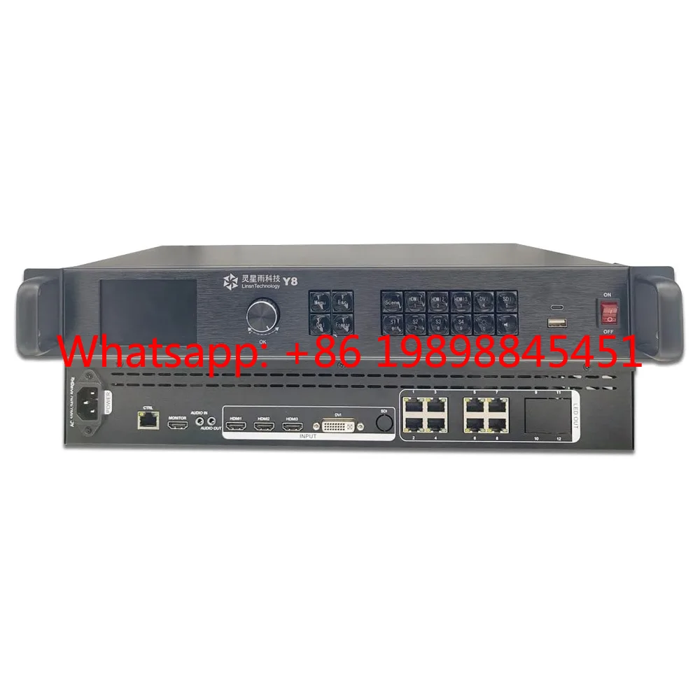 Linsn Y8-308 LED Controller 5.2M Pixels 8×GigE 4K 3-Window Splicer