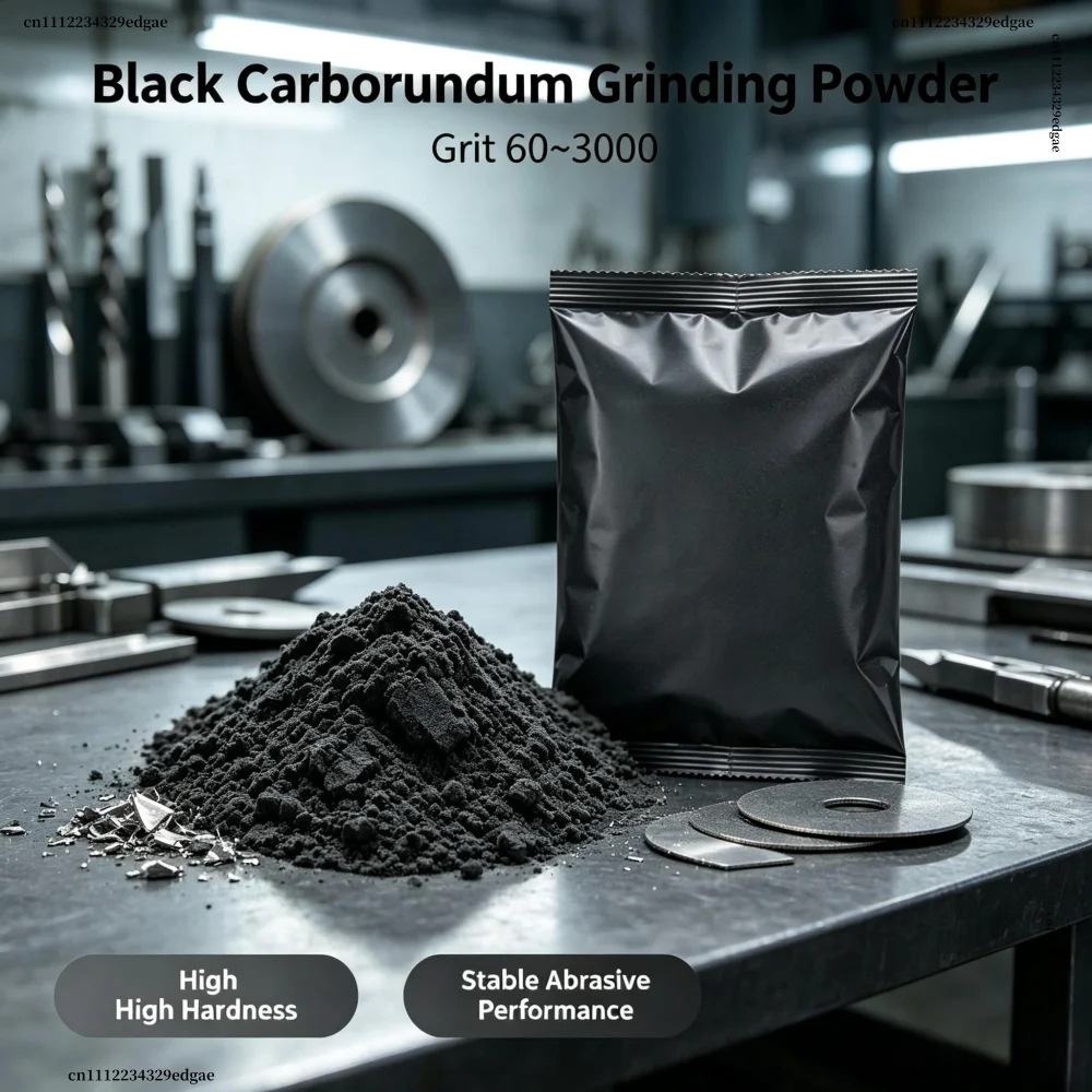 Black Carborundum Grinding Grit60~3000 Black Silicon Carbide Abrasive For Vibration Tumbler Machine Jadeite Jade Agate Gemstone