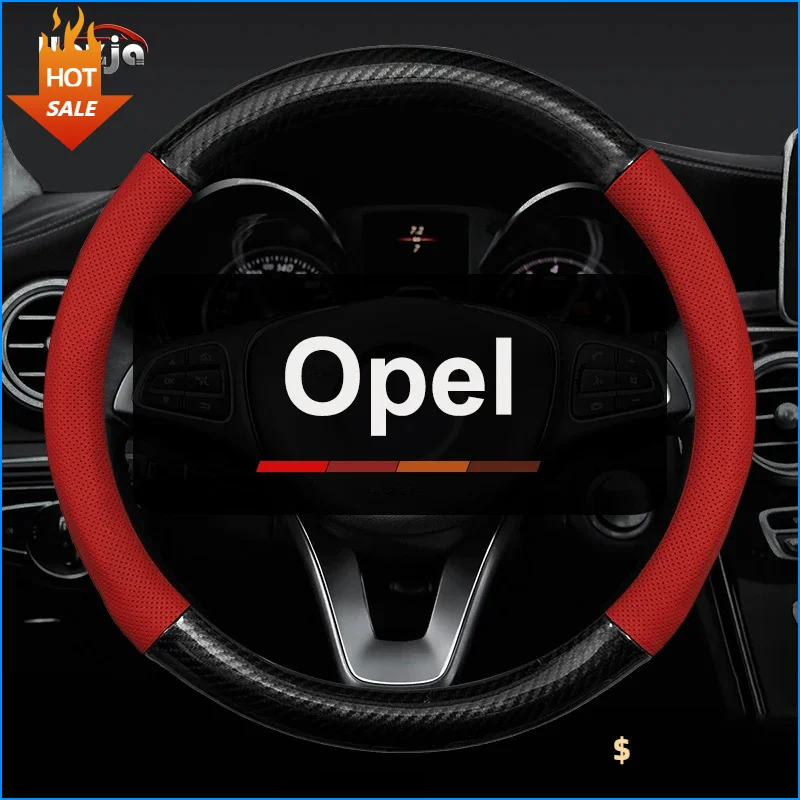 

Leather Car Steering Wheel Cover for Opel Vauxhall Grandland GSE Corsa Corsa-e Astra GS ST Mokka Crossland X Vivaro Accessories