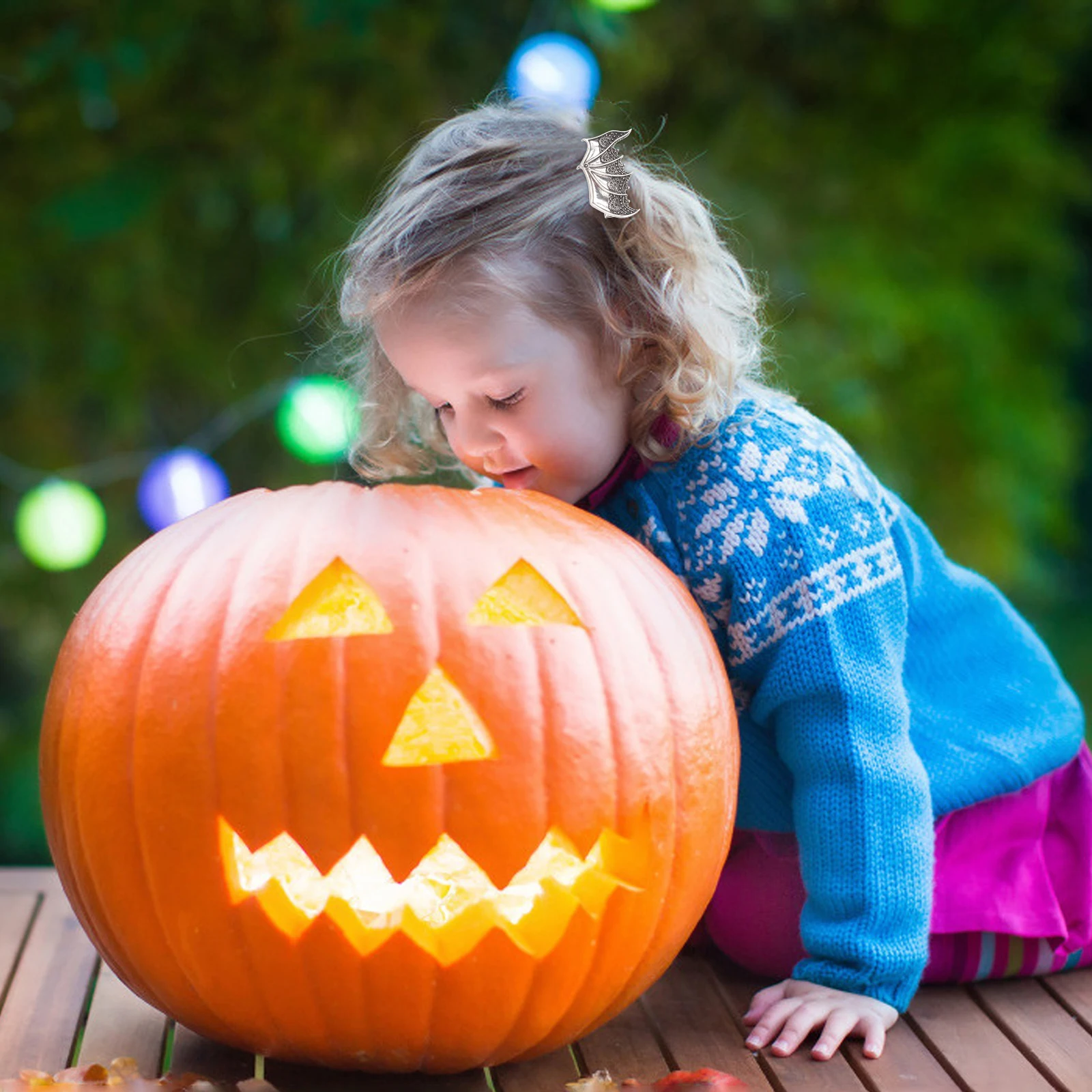 

2 Pairs Bat Hairpin Alloy Punk Accessories Halloween Decor Hair Clips Wing Hairband Spooky Pins