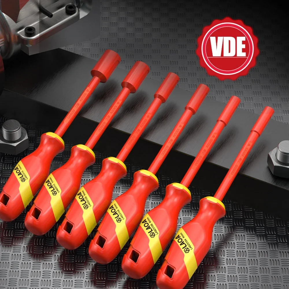 VDE Insulated Socket Screwdriver Multifunctional Hexagonal Socket Wrench Driver Electrician Specific Withstand 1000V