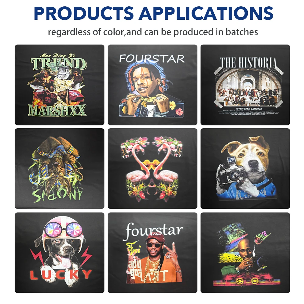 Vendita diretta in fabbrica Macchina stampante Dtg Testine di stampa da 60 cm Stampante per indumenti Dtg per magliette commerciali ad alta velocità di grande formato