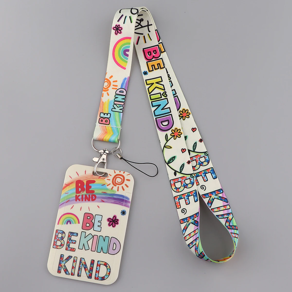 Rainbow Lucky Day Pink Lanyard Charm, Gift