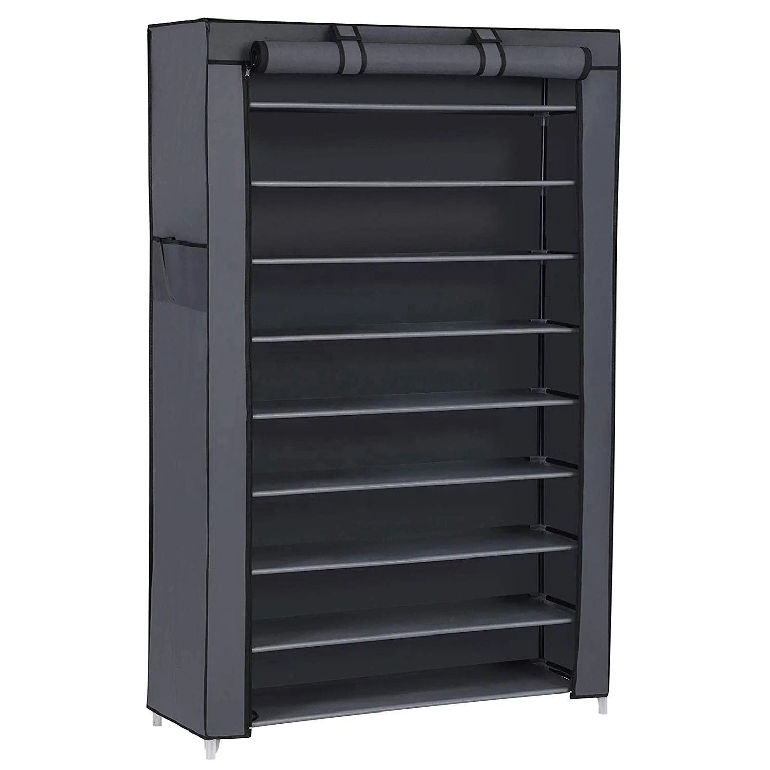

10 Tiers Shoe Rack Shoe Storage Organizer Cabinet Tower with Non-Woven Fabric Cover