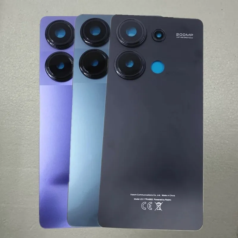Szklana tylna pokrywa baterii z obiektywem aparatu do Xiaomi Redmi Note 13 Pro 4G — zdjęcie produktu 7