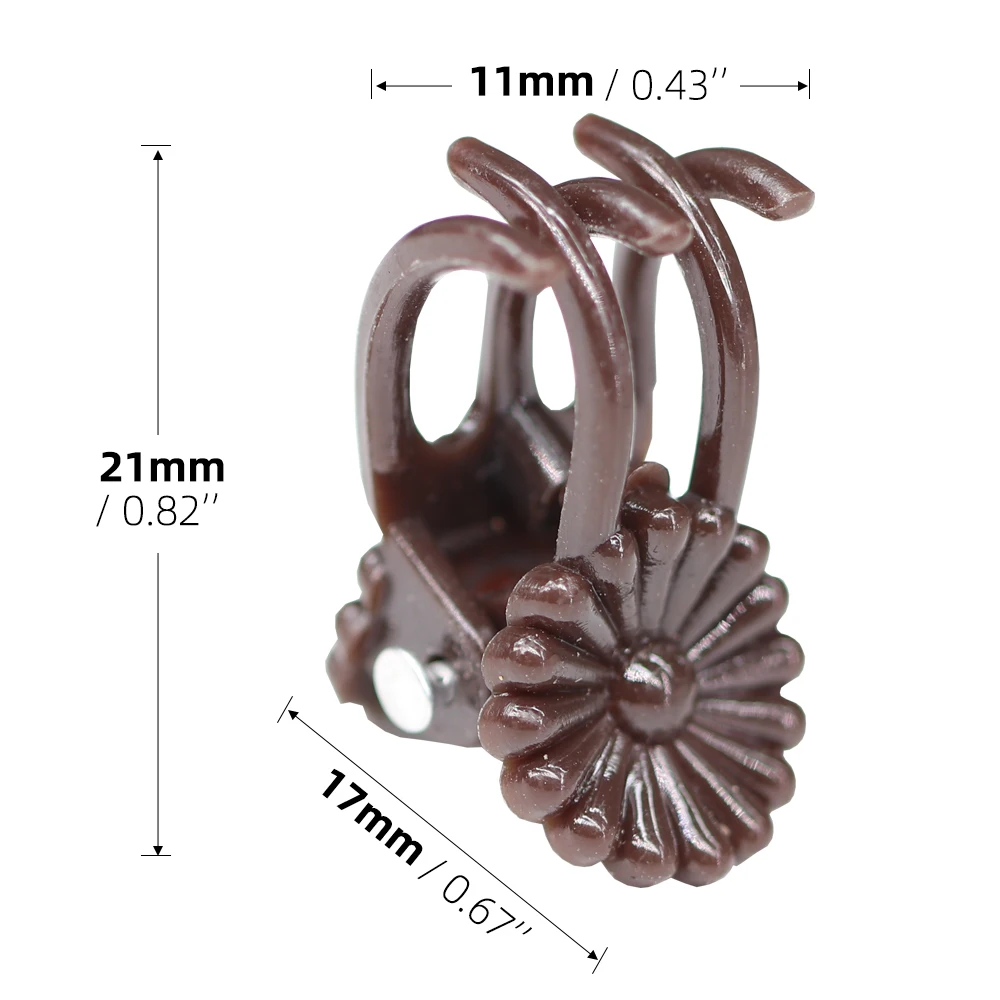 20-50PCS 5-Claw Brown Orchid Clips Garden Plant Clamp for Climbing Vine Stem Support Fix Planting Cage Tied Branch Grow Upright