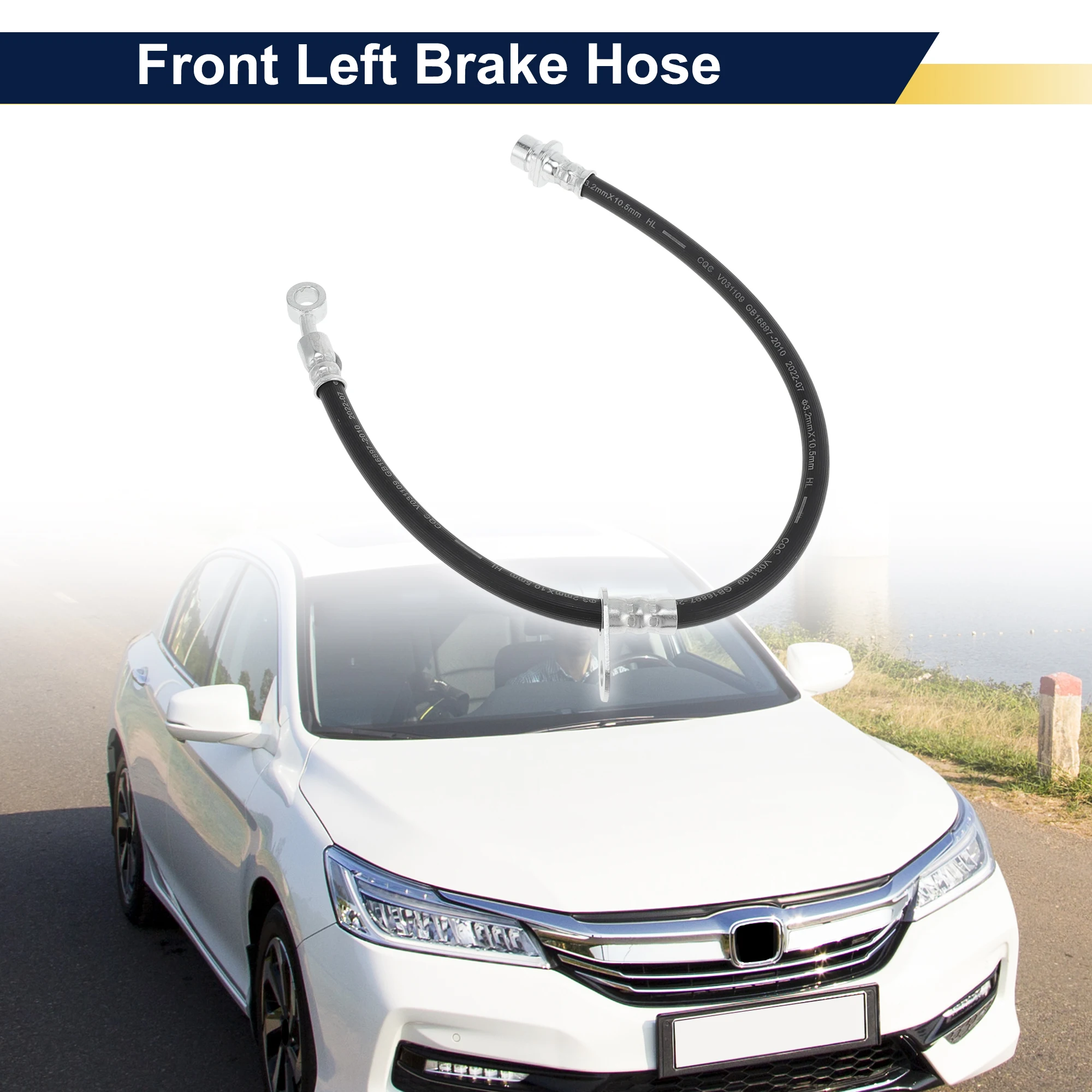 

UXCELL Front Left Brake Hose for Honda Brake Hydraulic Hose No.01465TB0W00