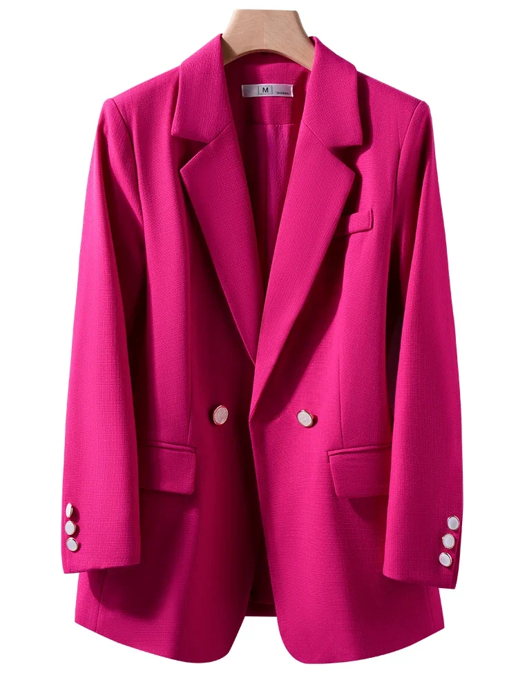 Hot Pink Frauen Hose Anzug formelle Büro Damen Business Blazer und Hose 2 Stück Set rosa grün weibliche Langarm jacke