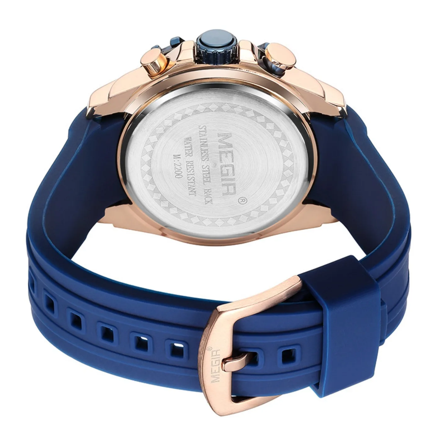 MEGIR 48MM Dial Chronograph Men's Quartz Watches Waterproof Luminous Sport Casual Wristwatch with 24-hour Auto Date Gift for Man view 5