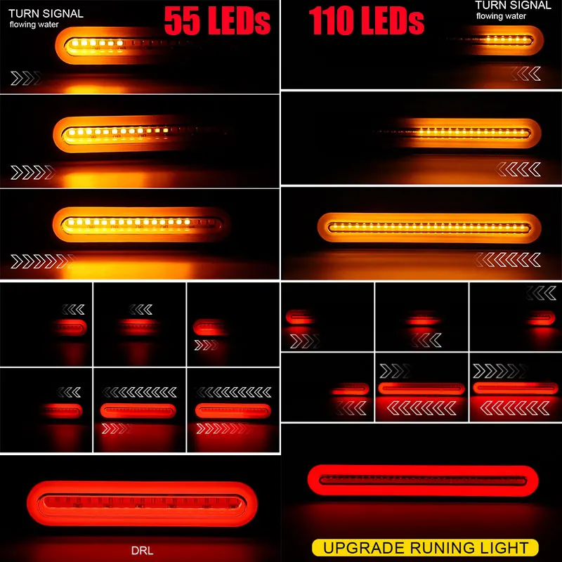 3 in 1 LED Tail Brake Light Trailer Light LED 12V 24V Car Taillights Truck Turn Signal Lamp ATV Rear Stop Flash Lamp Waterproof