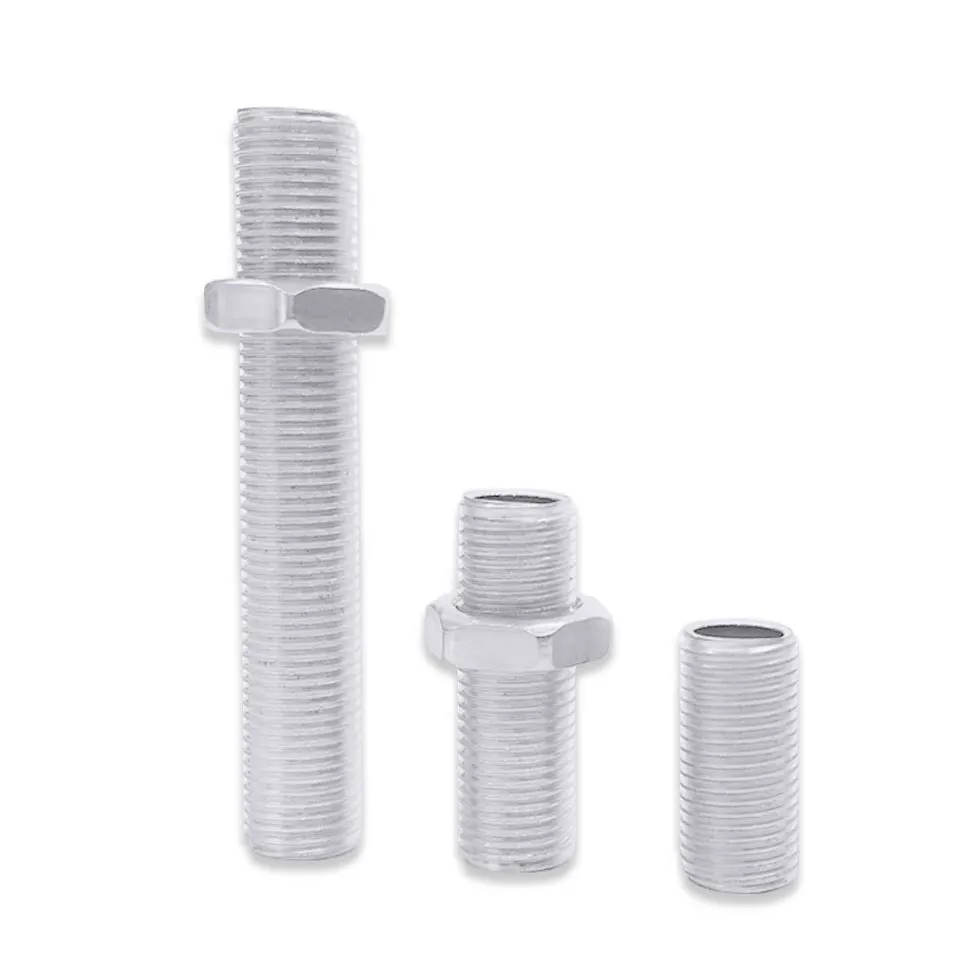 2Pcs M10*1.0mm Hollow Tooth Tube Galvanized Led Lamp Head Link Fixed Base Support Rod Internal Thread Hollow Screw Tube