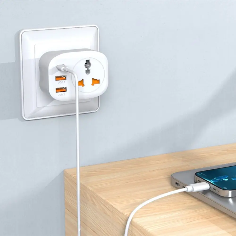 

Multifunction Fast Charging Multi Socket USB Ports Standard Plug Power Socket Type C UK Plug Wall Socket Extender Phone