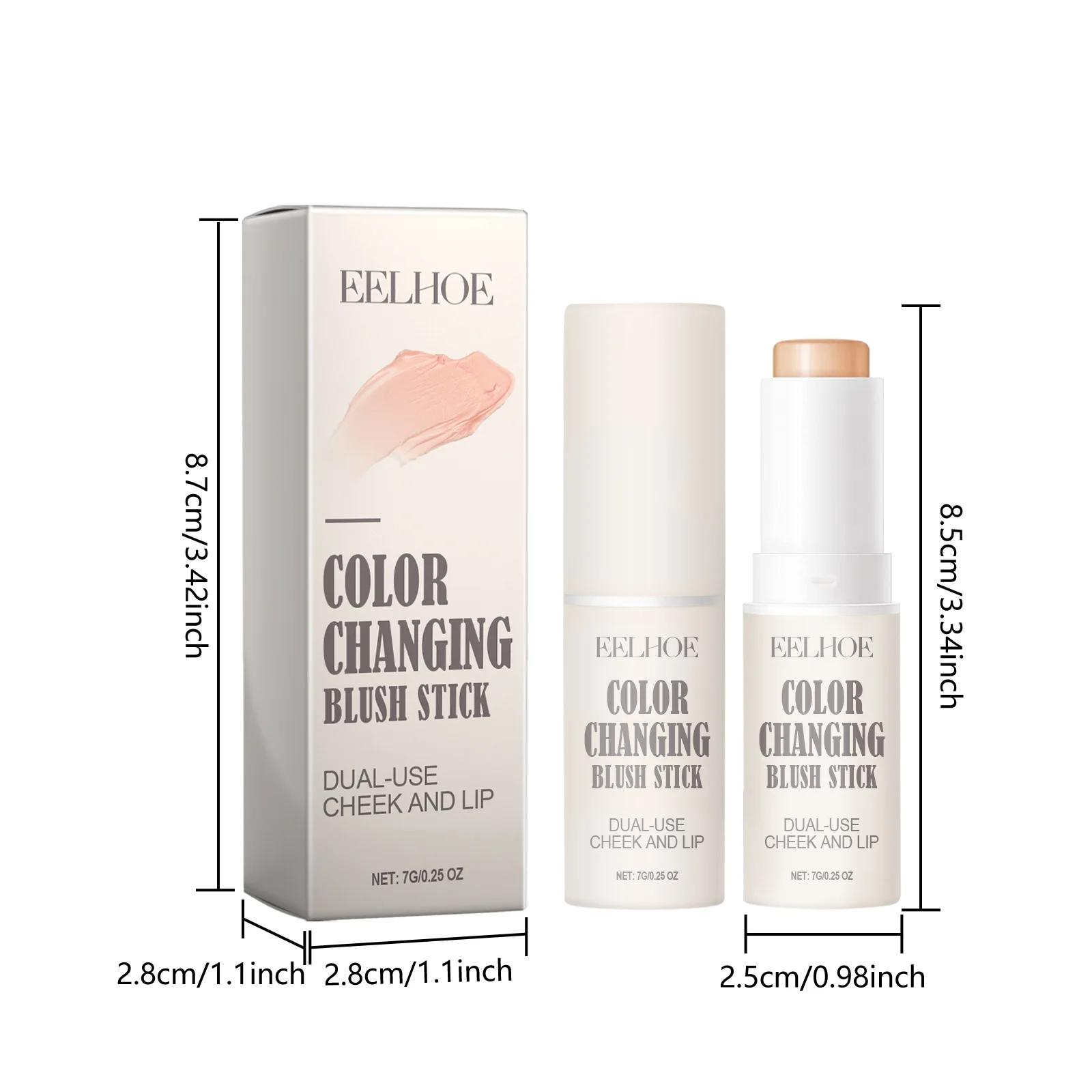 Colorete que cambia de Color, crema que cambia de temperatura, polvo para contornear la cara, colorete de sombra para labios, mejillas, maquillaje de ojos, cosméticos