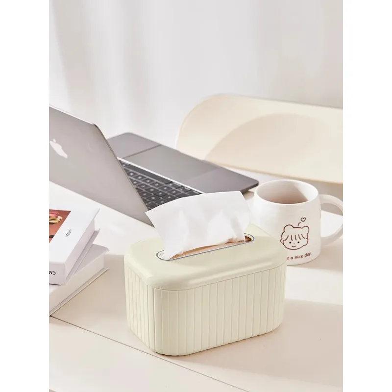 Household creative tissue box spring simple wall-mounted light luxury Nordic style coffee table storage tissue pumping box