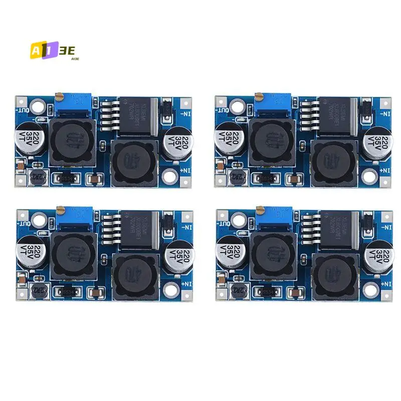 A13E-4Pcs Adjustable DC-DC Buck Boost Converter Automatic Wide Voltage Regulator XL6009 Voltage Module