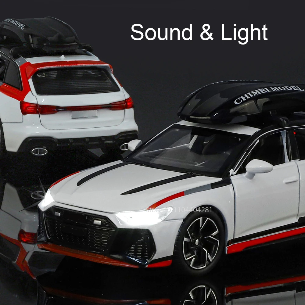 1:32 RS6 R8 V10 Plus سيارة مصغرة سبيكة دييكاست لعبة مجسمة 6 أبواب مفتوحة ضوء الصوت التراجع نماذج السيارات طفل هدية الكريسماس