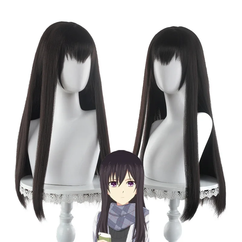 Citrus citrus scent Aihara Mai cosplay wig black air bangs long straight hair