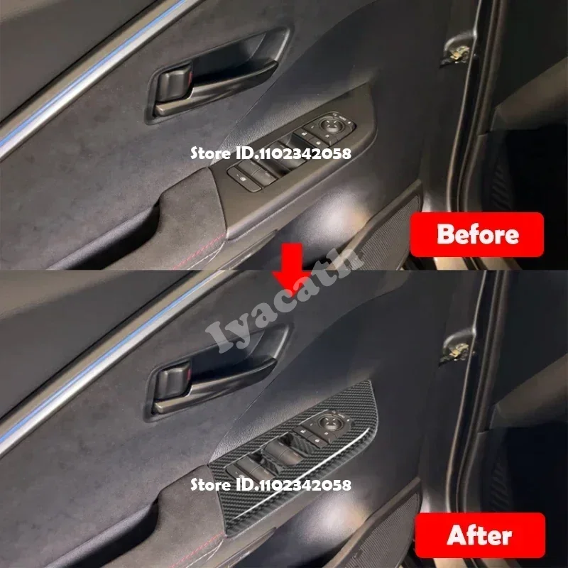 LHD  for Toyota CHR C-HR 2024 2025 Interior Accessories ABS Door Armest Window Rise Switch Cover Glass Lift Buttton Panle Cover