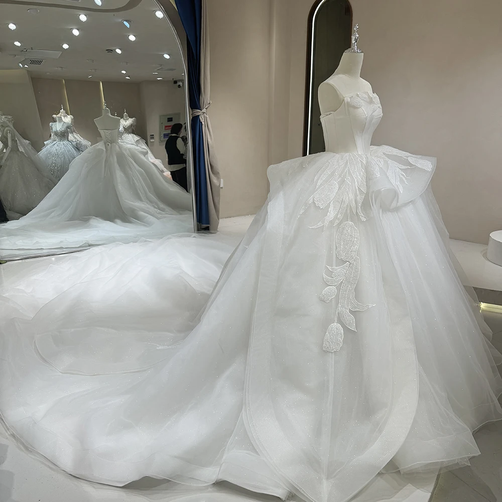 Vestido de novia elegante para novia con vestido de novia sin mangas de tul con cordones en la espalda فساتudenudenات jeh12] Personalizzato C