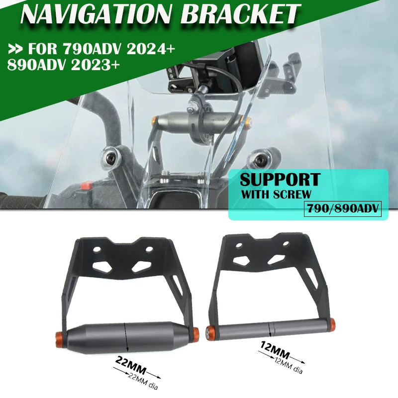 

Для 790 ADV 890 ADV R adventure 2023-аксессуары, держатель для телефона, крепление на лобовое стекло, навигационный кронштейн, GPS-держатель для смартфона