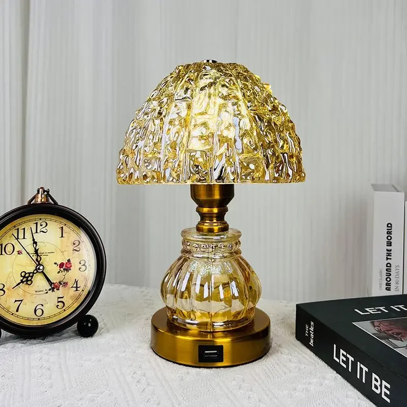 

European Luxury Crystal Table Lamp - Warm Light, Perfect for Bedroom, Living Room Decor & Romantic Ambience