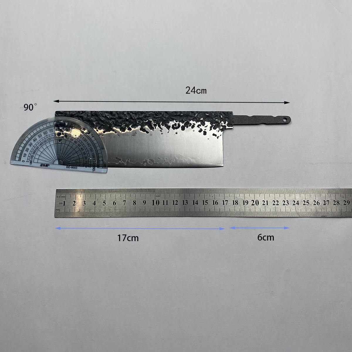 6.7 Inch Nakiri Knife 3-layers Clad Steel VG10 Blade Sharp Slicing Vegetable Cleaver Meat Handmade Forged Japanese Kitchen Knife