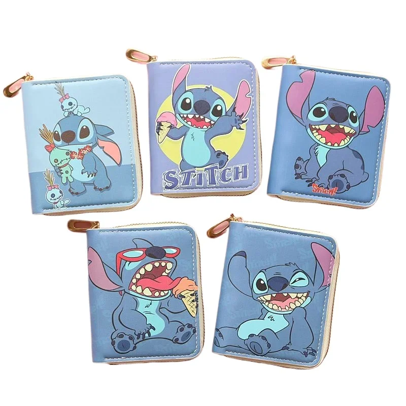 Hurtownia Kawaii Disney Stitch Portfel Dzieci Lilo i Stitch Portmonetka Prezent Urodzinowy Figurki Anime Torebka Torebka Dziewczyna Prezent