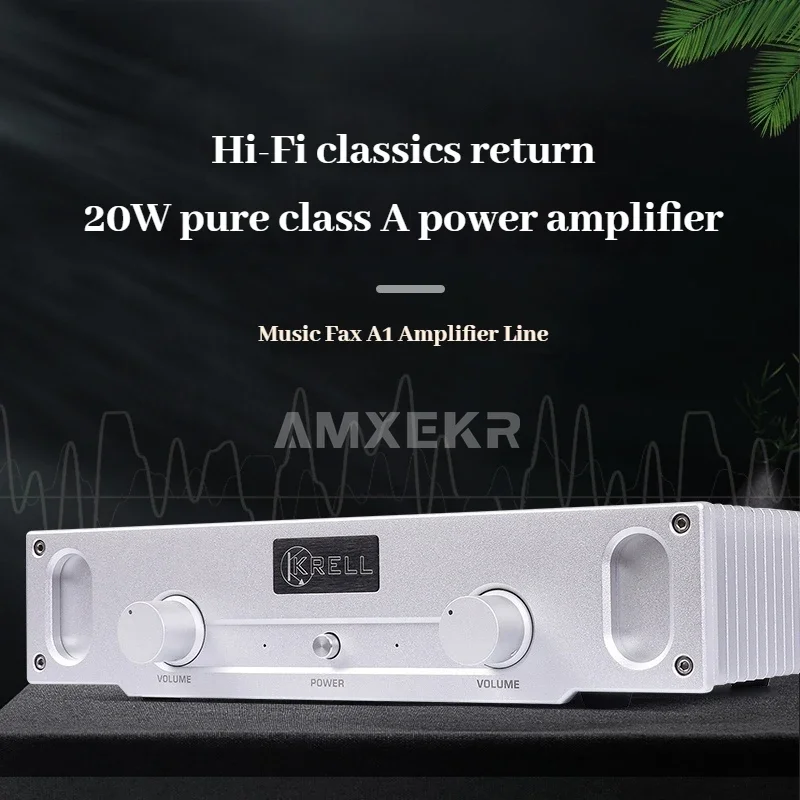 AMXEKR 2024 Latest Reference Music Fax A1 Line 20W Pure Class A Power Amplifier Home HIFI Fever Level Power Amplifier